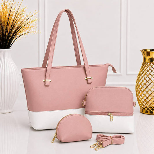 Premium 3-Piece Matching Handbag Set for Women – Elegant Tote, Crossbody Bag & Coin Purse