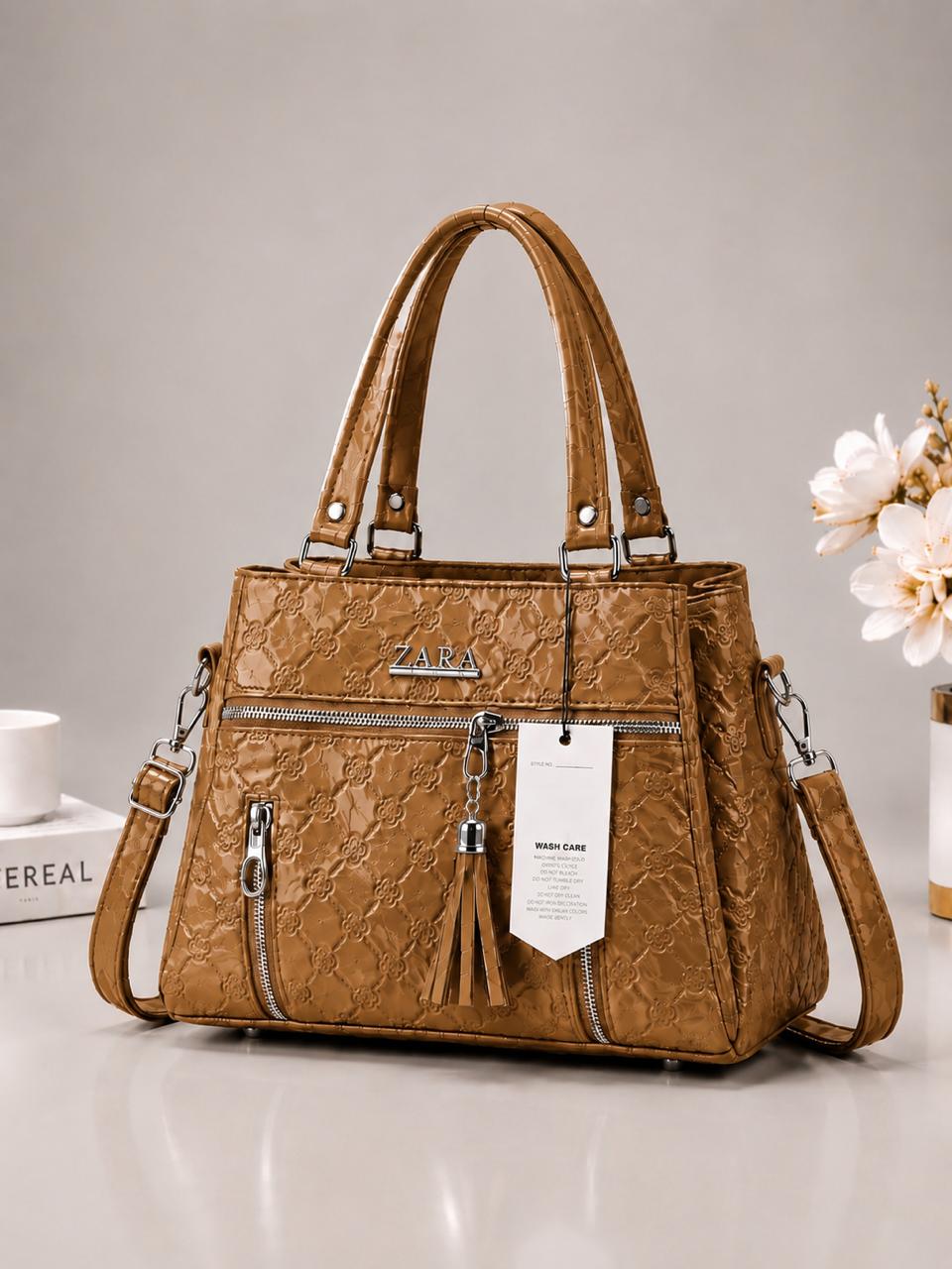 Elegant Quilted Designer Handbag with Tassel Detail