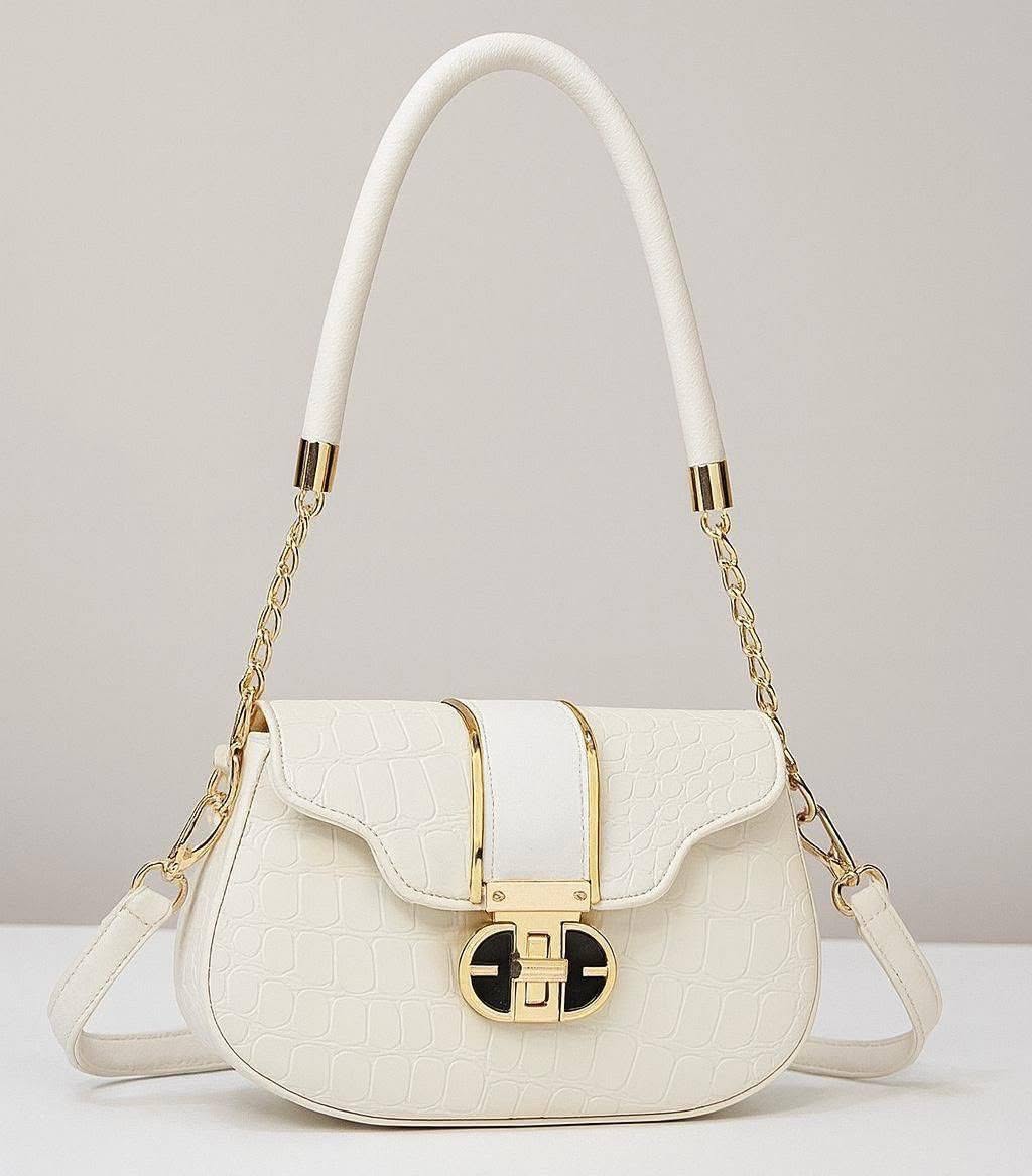 Luxury Croc-Texture Shoulder & Crossbody Bag for Women | Premium Chain Handbag