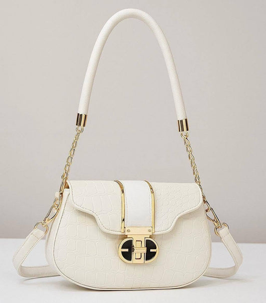 Luxury Croc-Texture Shoulder & Crossbody Bag for Women | Premium Chain Handbag