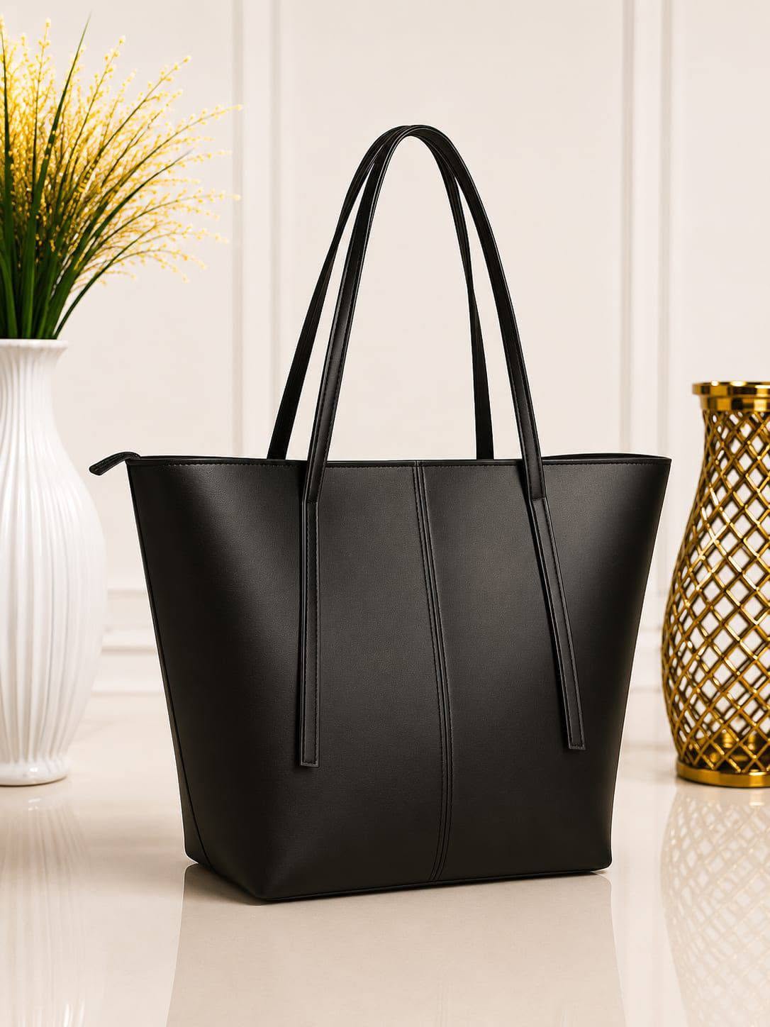 Premium Faux Leather Everyday Tote Bag for Women – Spacious & Elegant Shoulder Handbag