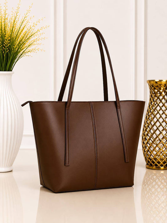 Premium Faux Leather Everyday Tote Bag for Women – Spacious & Elegant Shoulder Handbag
